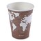 Eco-Products 8 oz. World Art Renewable and Compostable Paper Hot Cups - Brown/White (50/Pack)